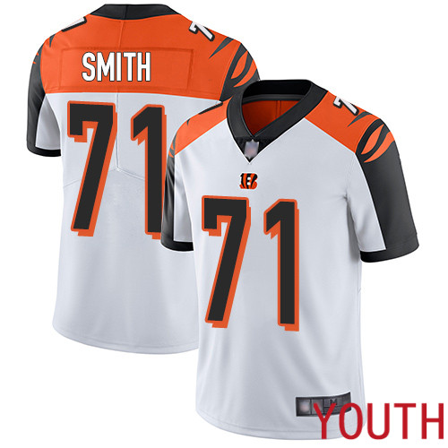 Cincinnati Bengals Limited White Youth Andre Smith Road Jersey NFL Footballl #71 Vapor Untouchable->youth nfl jersey->Youth Jersey